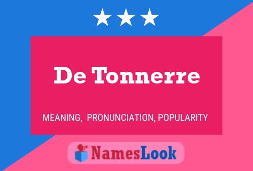 ملصق اسم De Tonnerre