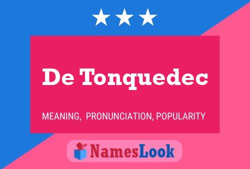 ملصق اسم De Tonquedec