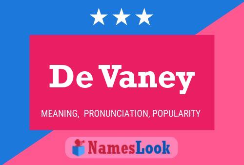 ملصق اسم De Vaney