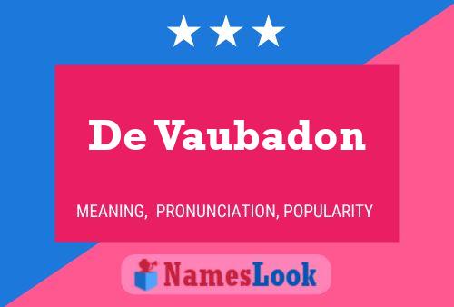 ملصق اسم De Vaubadon