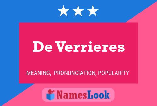 ملصق اسم De Verrieres