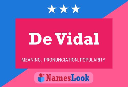 ملصق اسم De Vidal