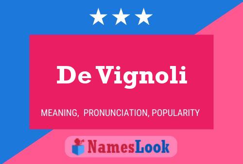 ملصق اسم De Vignoli