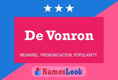 ملصق اسم De Vonron