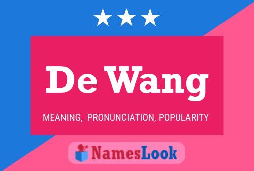 ملصق اسم De Wang