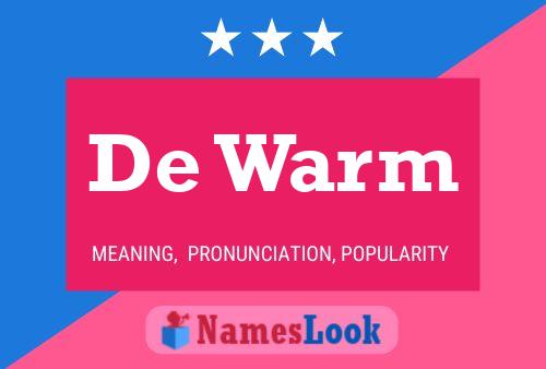 ملصق اسم De Warm