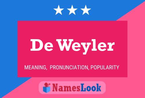 ملصق اسم De Weyler