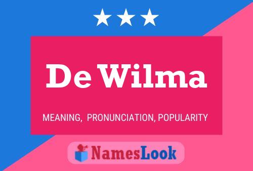 ملصق اسم De Wilma