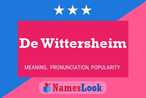 ملصق اسم De Wittersheim