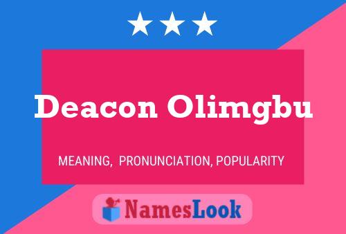 ملصق اسم Deacon Olimgbu