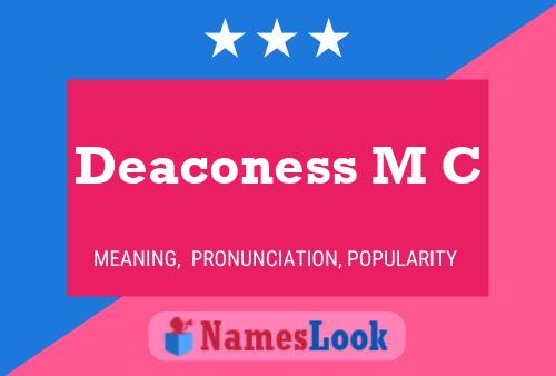 ملصق اسم Deaconess M C