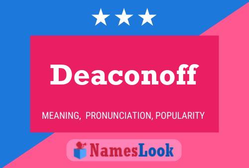 ملصق اسم Deaconoff