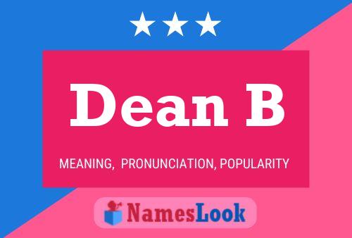 ملصق اسم Dean B