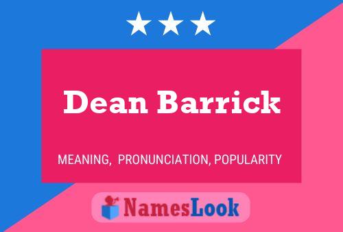 ملصق اسم Dean Barrick