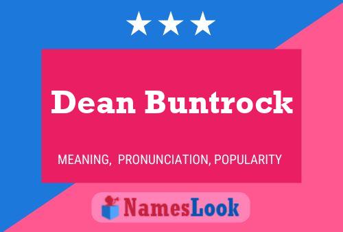 ملصق اسم Dean Buntrock