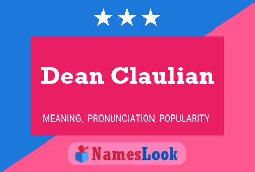 ملصق اسم Dean Claulian