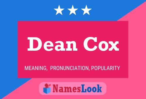 ملصق اسم Dean Cox