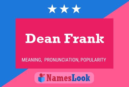 ملصق اسم Dean Frank