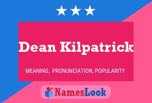 ملصق اسم Dean Kilpatrick