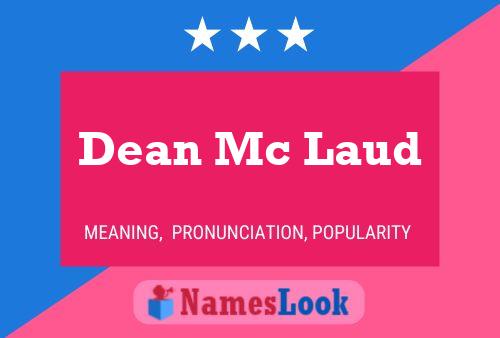 ملصق اسم Dean Mc Laud