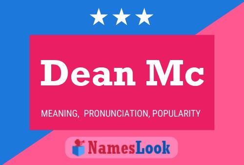 ملصق اسم Dean Mc