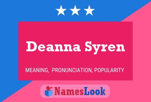 ملصق اسم Deanna Syren