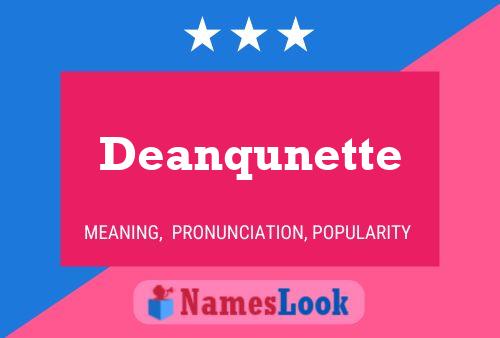 ملصق اسم Deanqunette