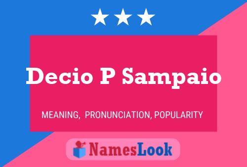 ملصق اسم Decio P Sampaio