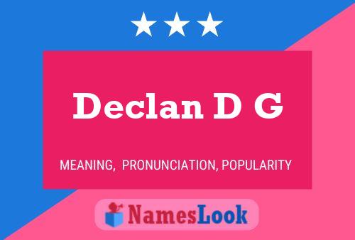 ملصق اسم Declan D G