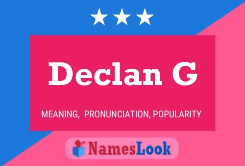 ملصق اسم Declan G