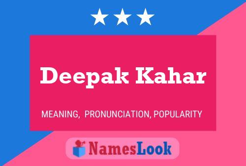 ملصق اسم Deepak Kahar