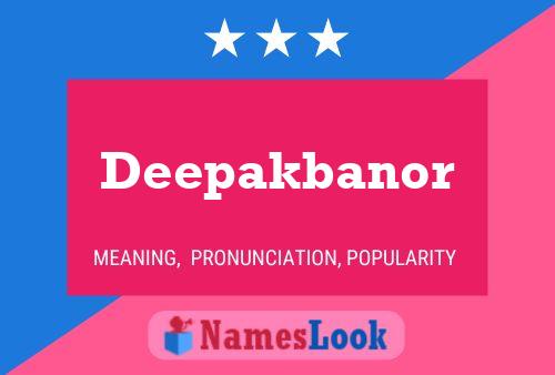 ملصق اسم Deepakbanor