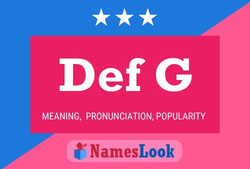 ملصق اسم Def G