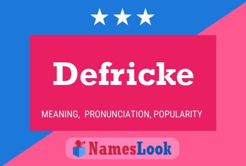 ملصق اسم Defricke