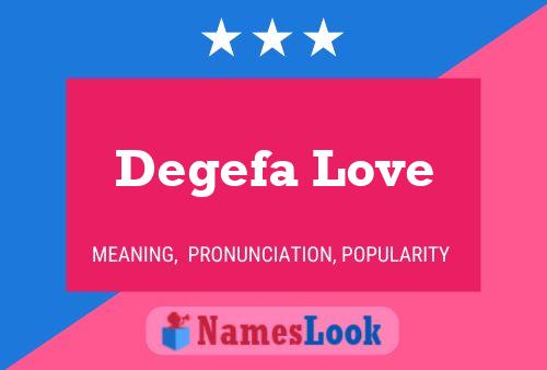 ملصق اسم Degefa Love