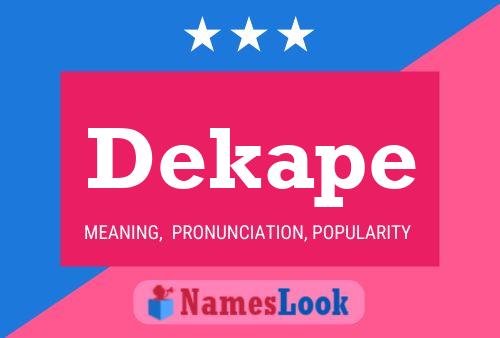 ملصق اسم Dekape