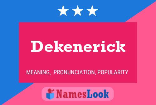 ملصق اسم Dekenerick