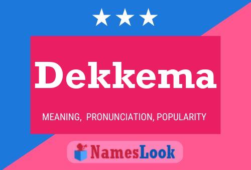 ملصق اسم Dekkema