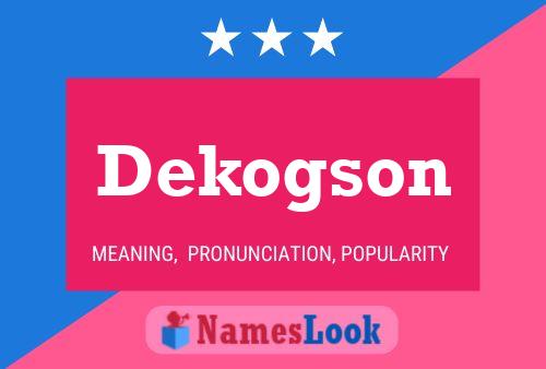 ملصق اسم Dekogson