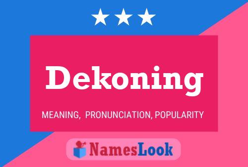 ملصق اسم Dekoning