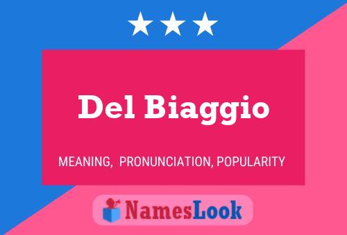 ملصق اسم Del Biaggio