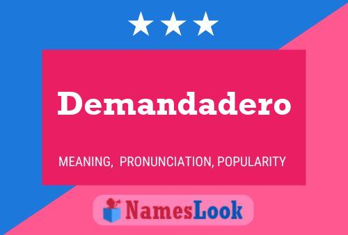 ملصق اسم Demandadero