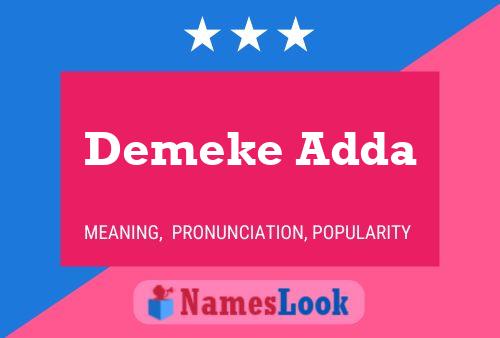 ملصق اسم Demeke Adda