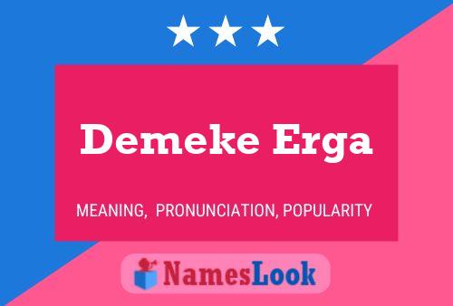 ملصق اسم Demeke Erga