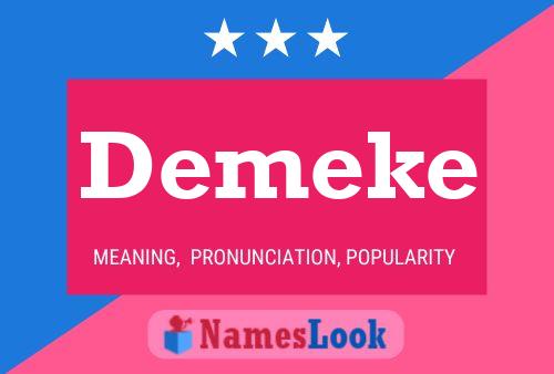 ملصق اسم Demeke