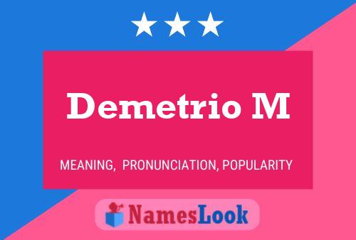 ملصق اسم Demetrio M