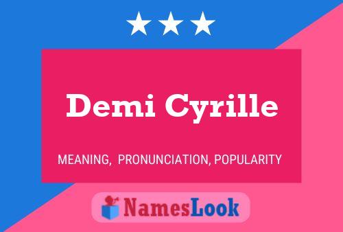 ملصق اسم Demi Cyrille