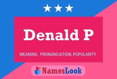 ملصق اسم Denald P