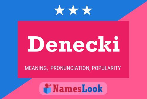 ملصق اسم Denecki