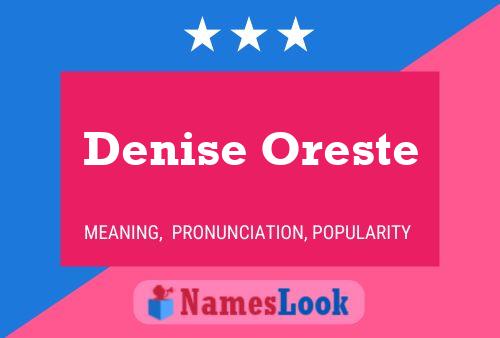 ملصق اسم Denise Oreste